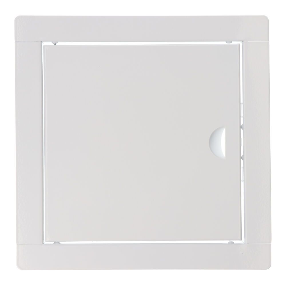 Tampa de registro quadrada de encastrar em aço 20x20cm branca