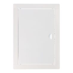 Tampa de registro retangular de encastrar em aço 20x30cm branca