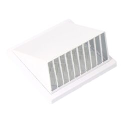 Grelha de ventilação com capota ABS ø 125mm branca
