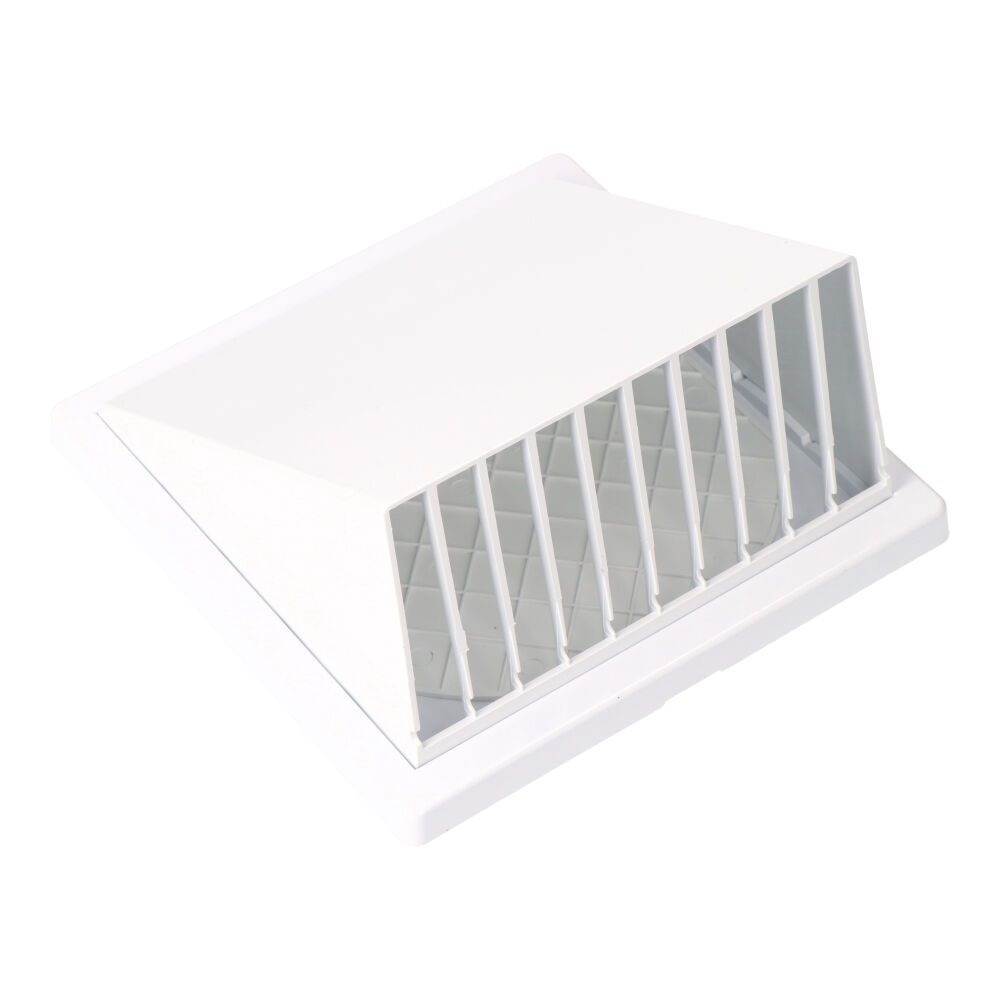 Grelha de ventilação com capota ABS ø 125mm branca