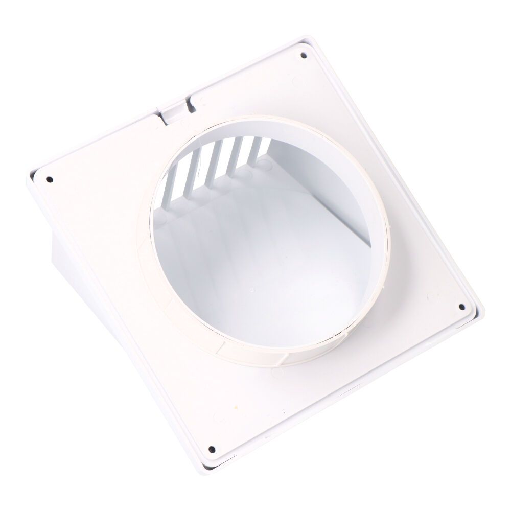 Grelha de ventilação com capota ABS ø 125mm branca - Image 2