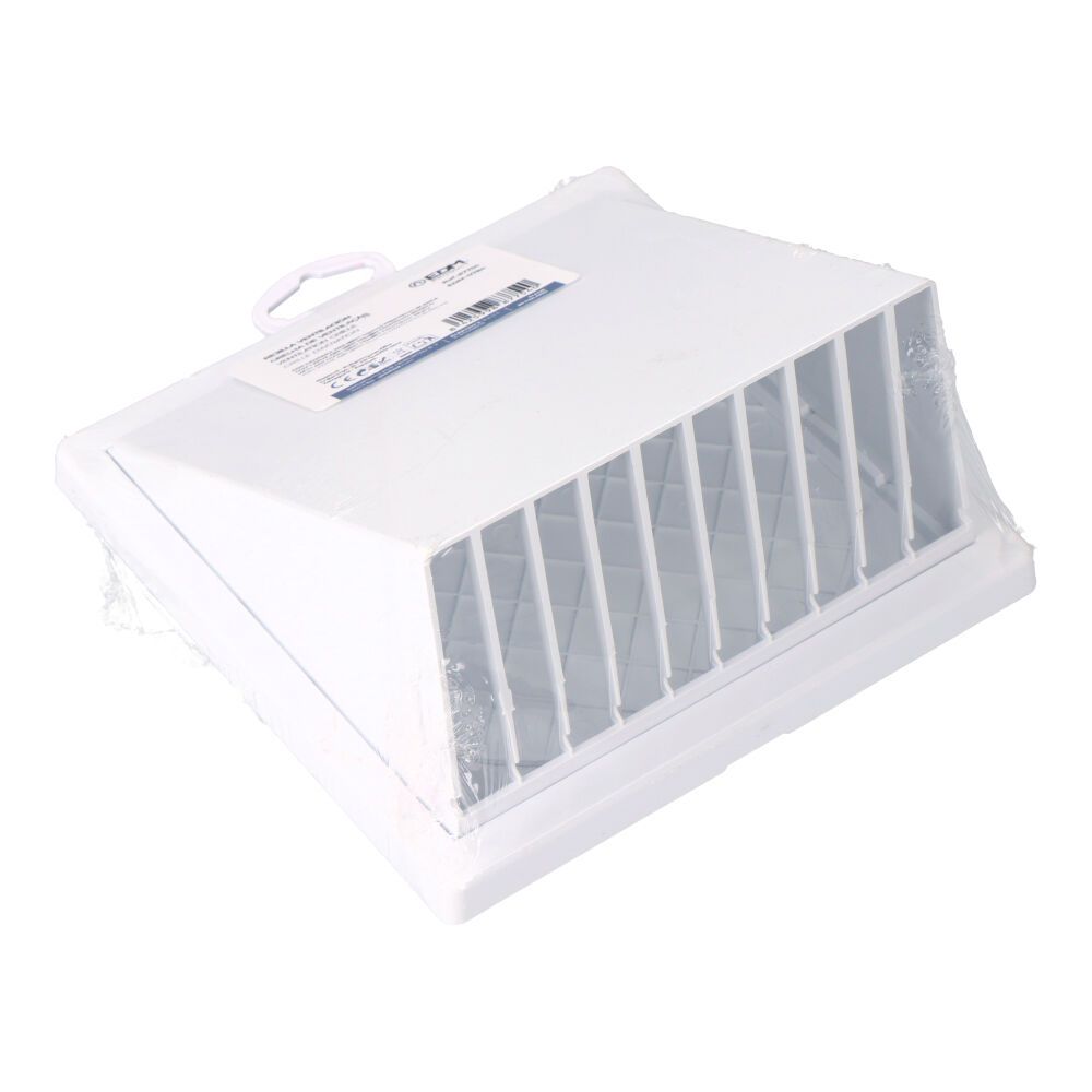 Grelha de ventilação com capota ABS ø 125mm branca - Image 3