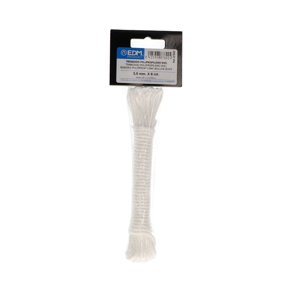 Corda trançado polipropileno riel R.81, calibre 3 mm x 6 m