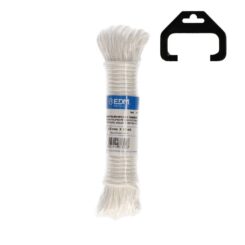 Corda trançado estendal polipropileno branco, calibre 4,5 mm x 10 m