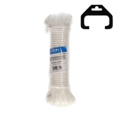 Corda trançado estendal polipropileno branco, calibre 4,5 mm x 25 m