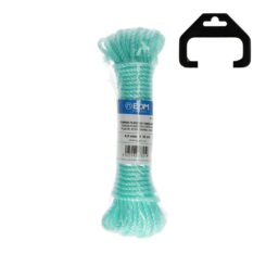 Corda de plastico verde, calibre 4 mm x 10 m