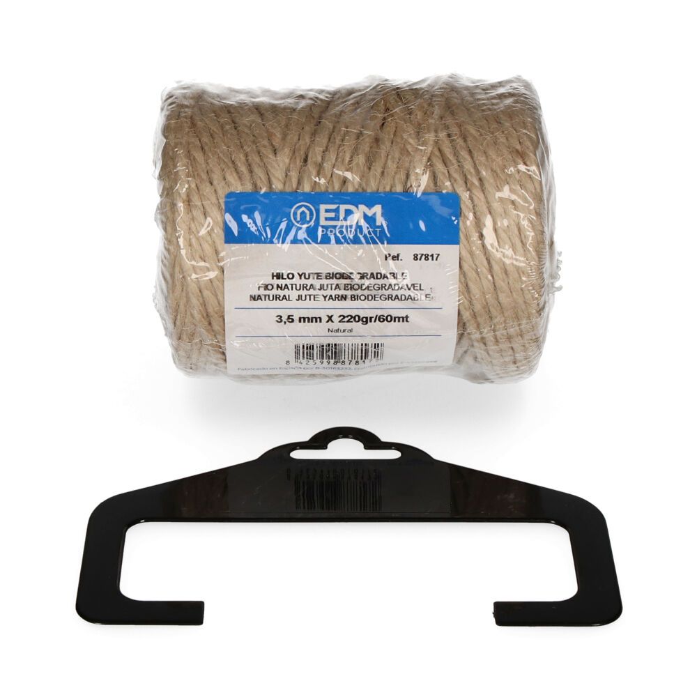 Cordão de juta natural 3 peças calibre 3,5 mm x 60 m