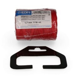 Corda trançada polipropileno 8842 vermelho, calibre 1,7 mm x 50 m