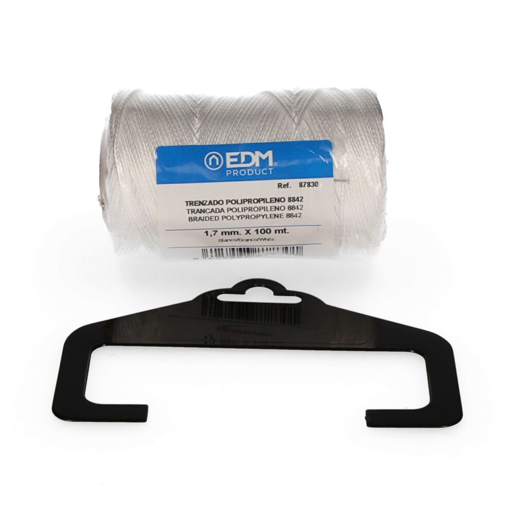 Corda trançada polipropileno 8842 branco, calibre 1,7 mm x 100 m