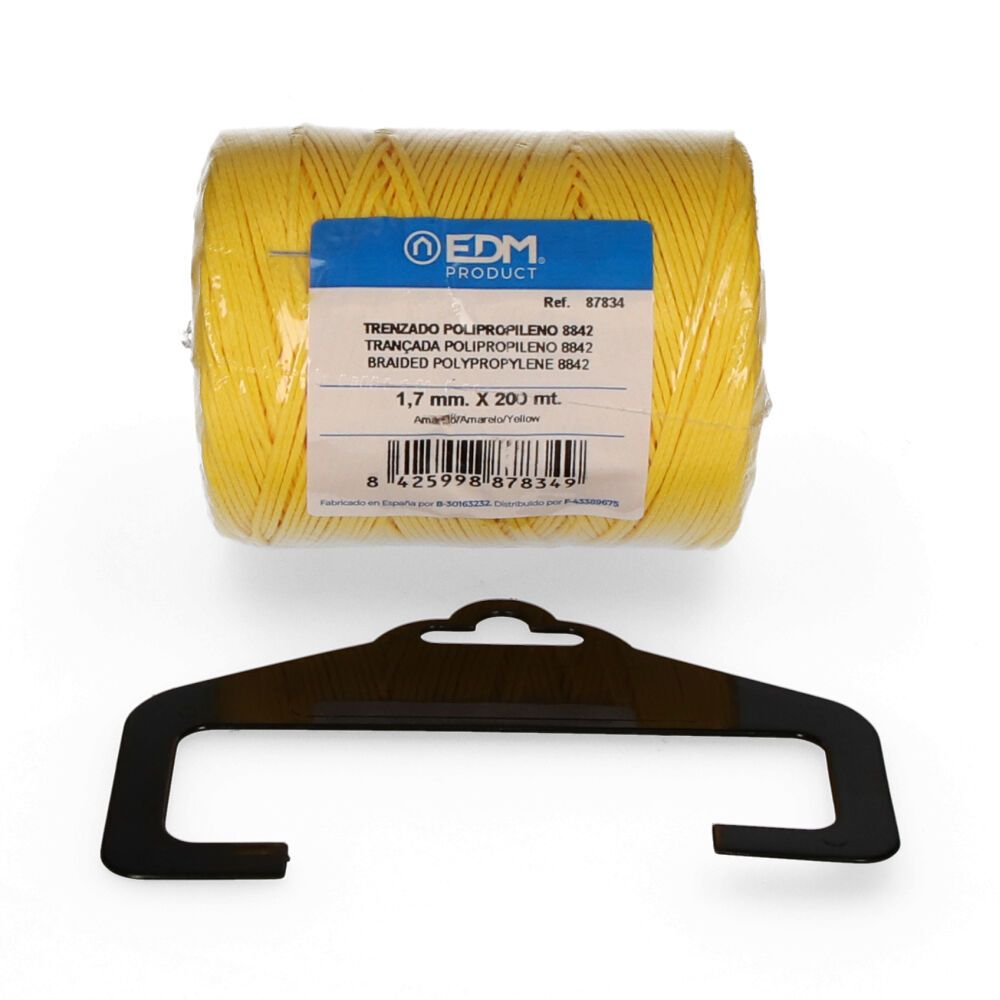 Corda trançada polipropileno 8842 amarelo, calibre 1,7 mm x 200 m