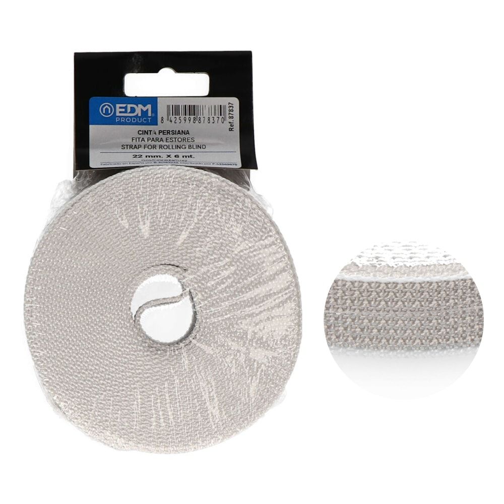Fita para estores G-8 cinzenta 22 mm x 6 m