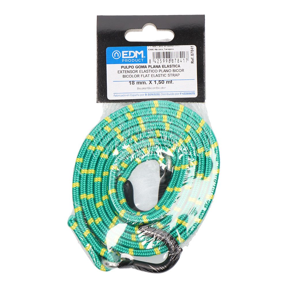 Extensor elástico plano bicor 1,50m cores / modelos diversos