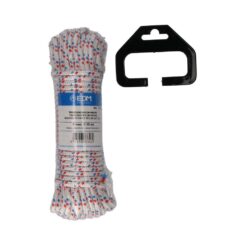 EDM Corda trançada branca com pontos de náilon, bitola 6 mm x 15 m