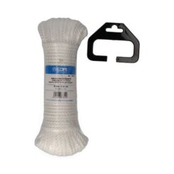 EDM Corda trançada de náilon branco marrom, bitola 6 mm x 25 m