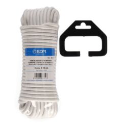 Corda de borracha elástica branca calibre 6 mm x 15 m