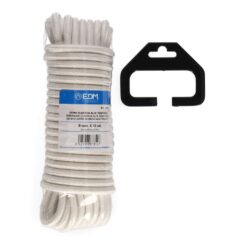 Corda de borracha elástica branca calibre 8 mm x 10 m