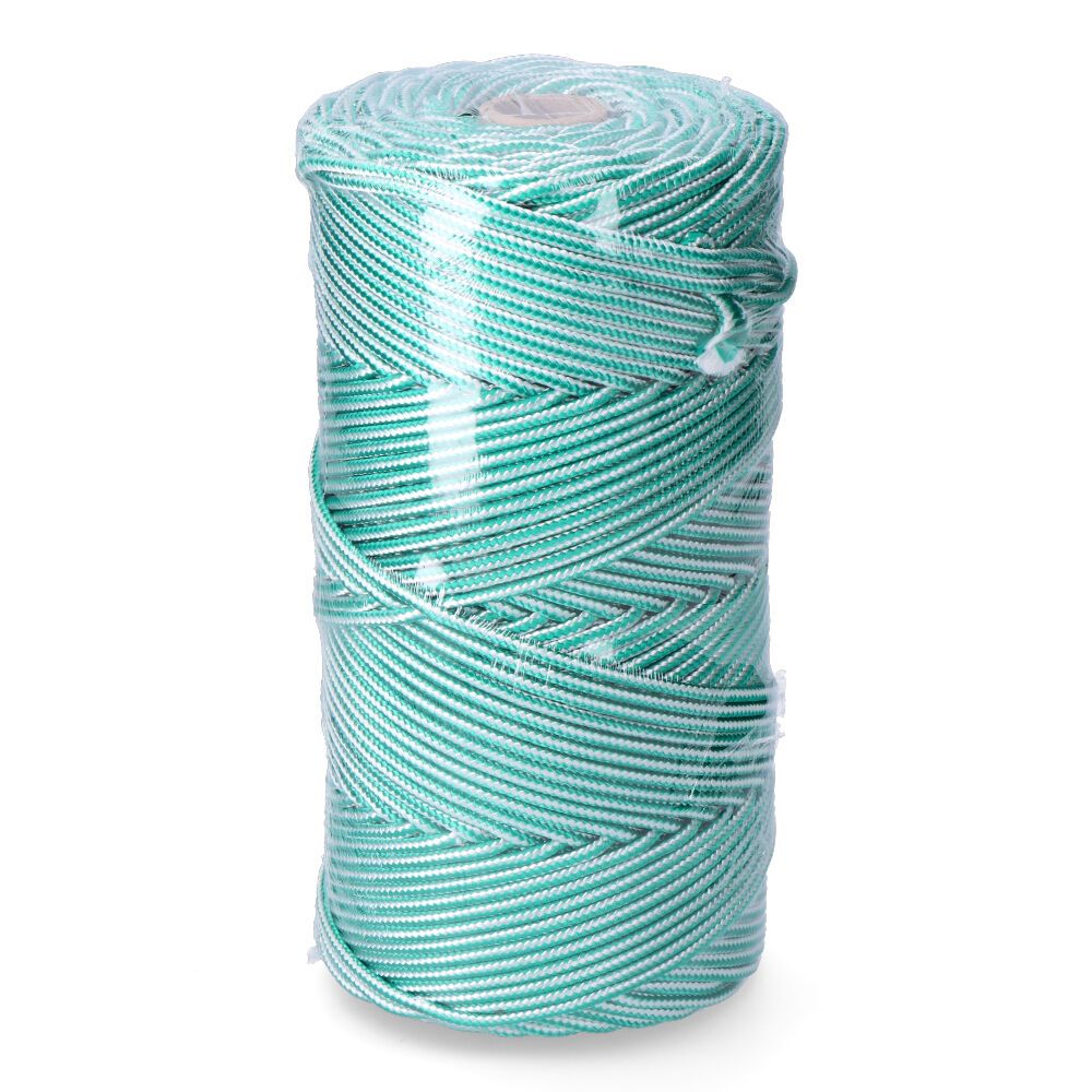 Corda trançada polipropileno verde / branca calibre 5 mm x 200 m - Image 3