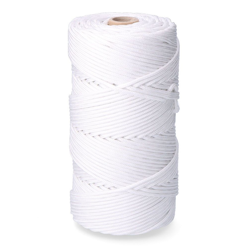 Corda trançada polipropileno branco, calibre 5 mm x 200 m