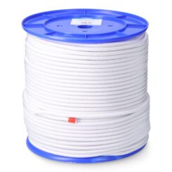 Corda de borracha elástica branca poliéster calibre 6 mm x 200 m