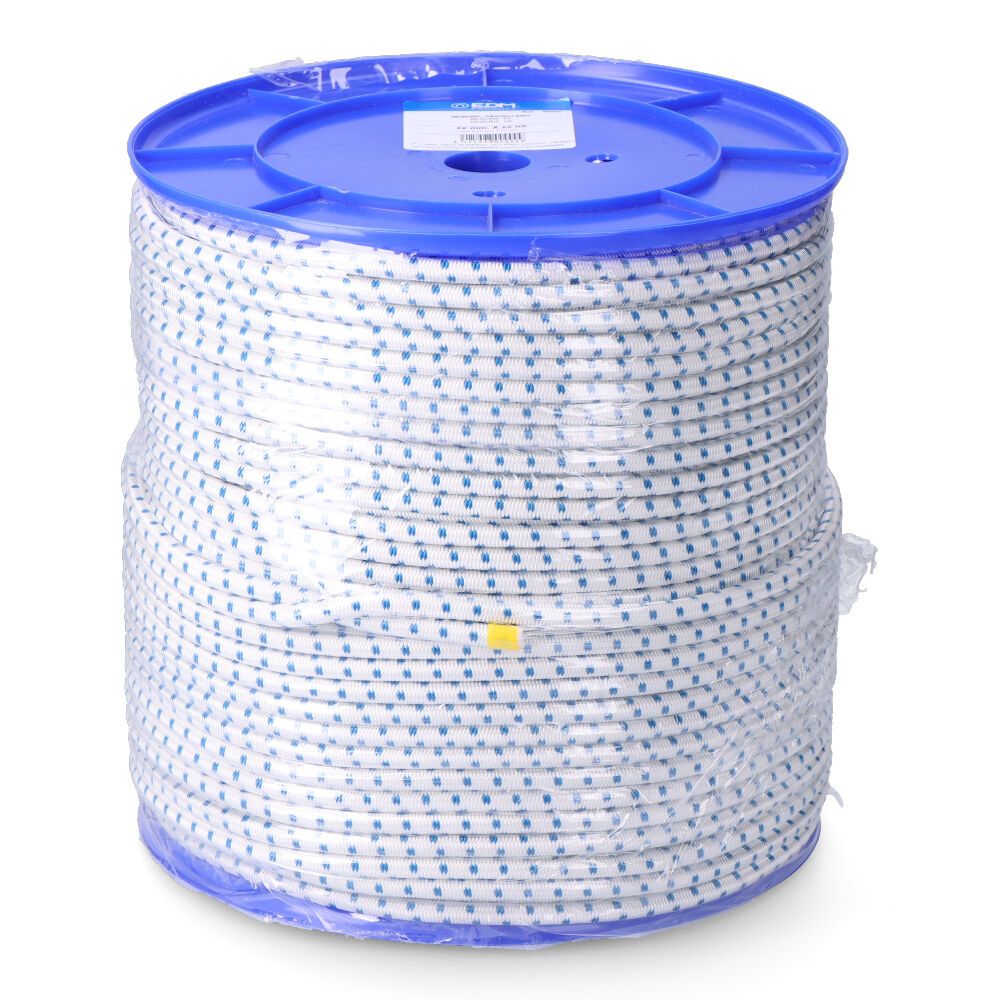 Corda de borracha elástica branca / azul poliéster calibre 8 mm x 200 m - Image 3
