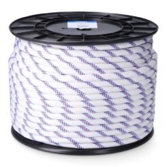 Corda adriça entrançada de poliéster branco distinta, calibre 8 mm x 200 m