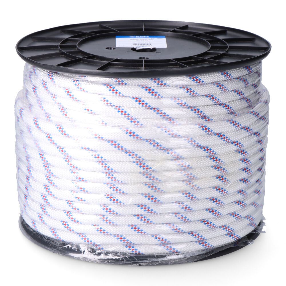 Corda tipo driça trançada de poliéster branco, calibre 16 mm x 100 m - Image 3