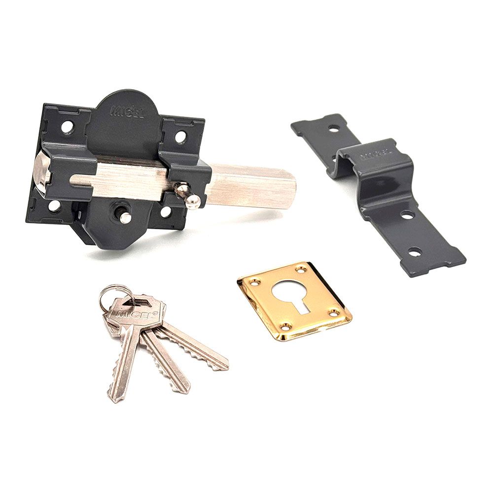 Trinco de sobreposição CRR08 86B/70mm pintado em cinzento - Image 2