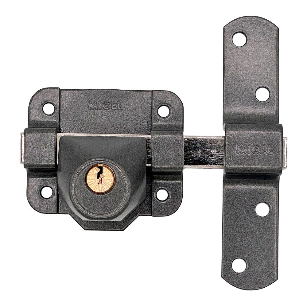 Trinco de sobreposição CRR14 86L/50 mm pintado cinzento
