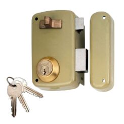 Fechadura de sobreposição com cilindro 5056A entrada 70mm, à direita 95056AHE70D lince