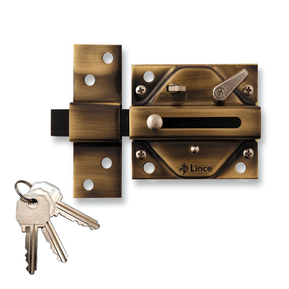 Trinco tradicional 2930 acabamento bronze inglês 92930BI lince
