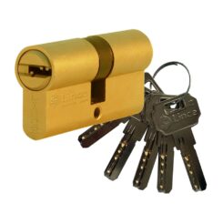 Cilindro de segurança multiponto serie C2, lingueta curta 32+32mm latão 9C253232L lince