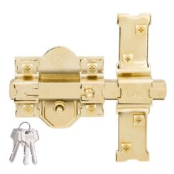 Ferrolho 301-R/80 dourado F01112 FAC
