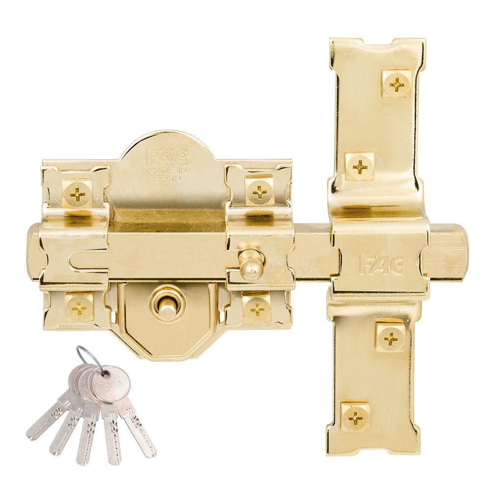 Ferrolho 301-RP/80 dourado F01115 FAC