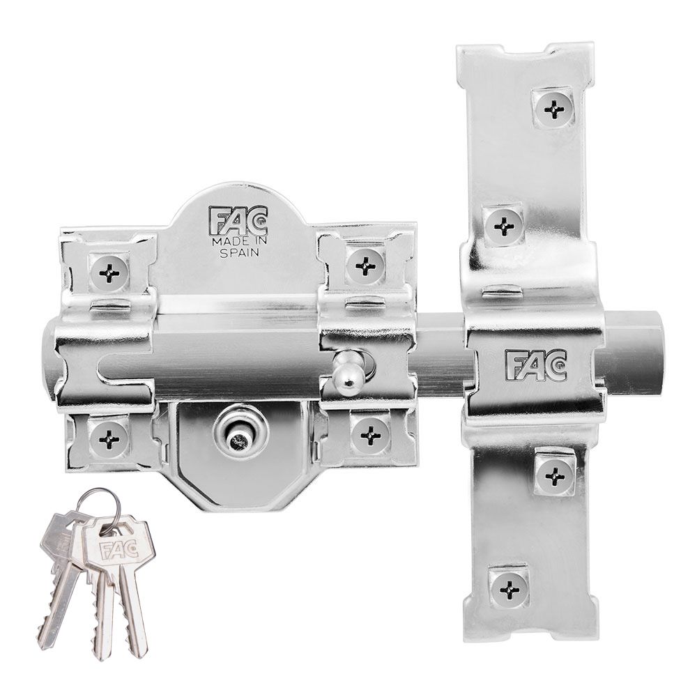 Ferrolho 301-R/80 B-70mm niquel F01513 FAC