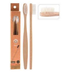 Escova de dentes corpo bambu nylon 2 unid.