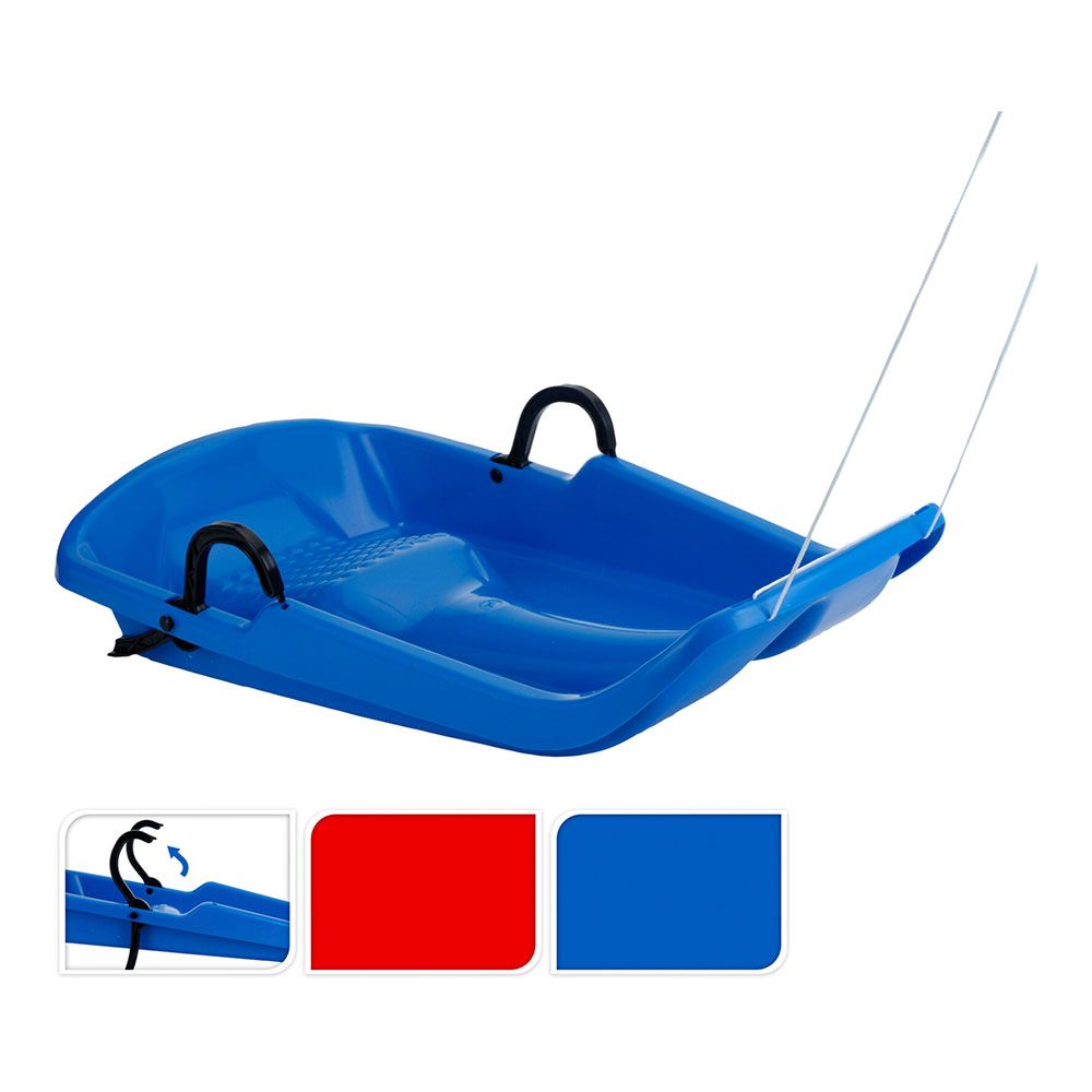 Trenó de neve com travão duplo 80x40x11,5cm (cores sortidas)