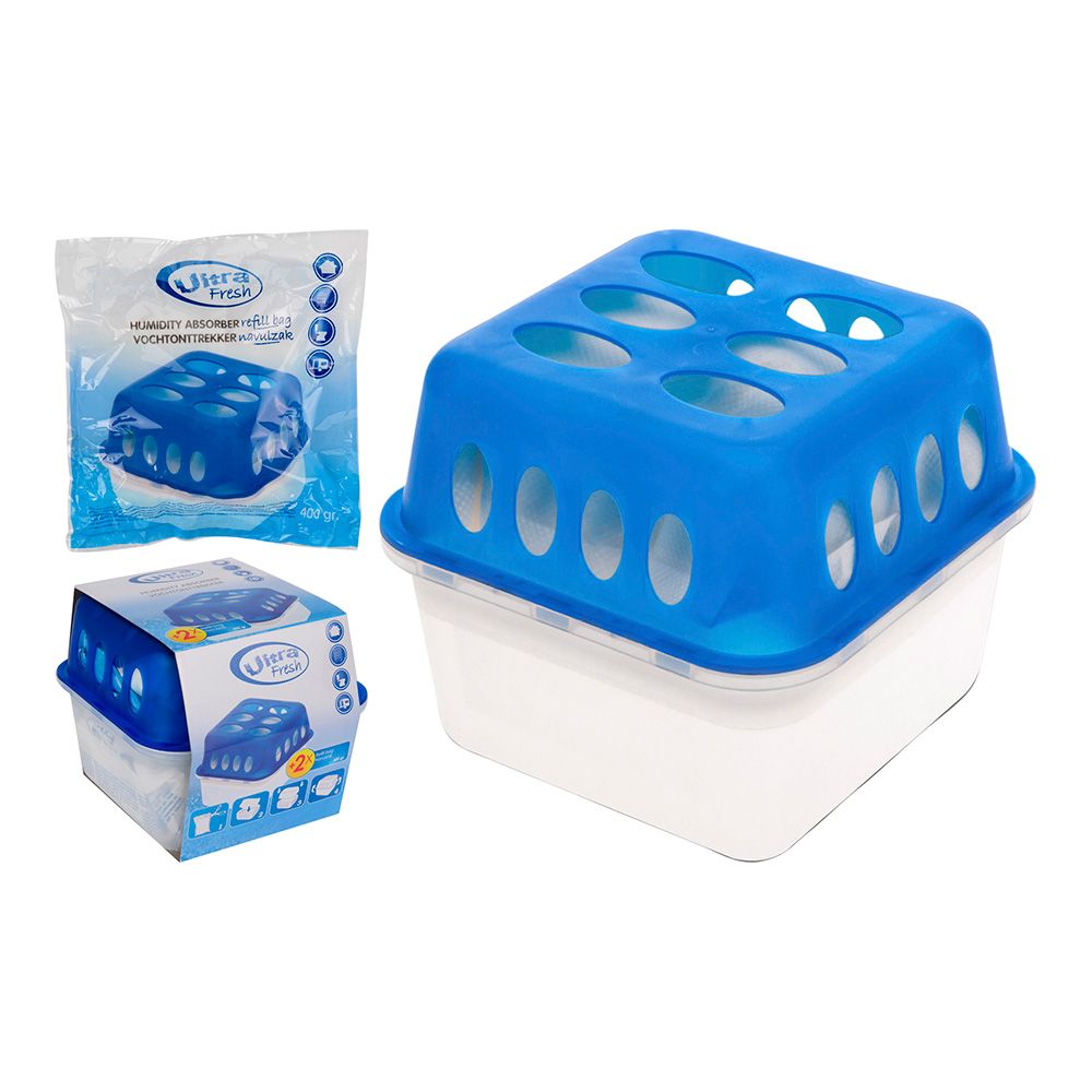 Desumidificador com recarga 2 x 400 g, total 800 g