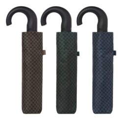Mini guarda-chuva automático, 8 varetas Ø101cm pongee cabo curvo clima cores / modelos sortidos
