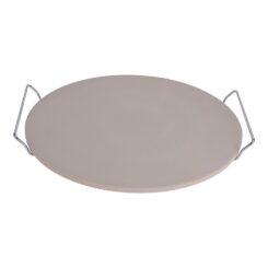 Pedra para pizza com alças de metal, Ø33 cm