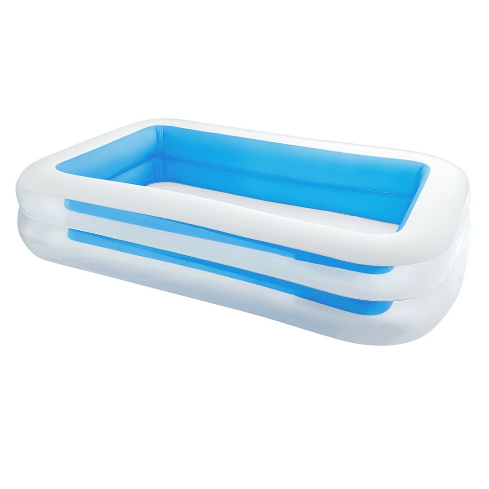 INTEX Piscina Inflável Retangular PVC com 2 Câmaras de Ar, Depuradora Não Incluída, 262 x 175 x 56 cm