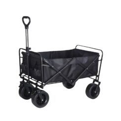 Carrinho de transporte dobrável 200 l / 75 kg, COR preta