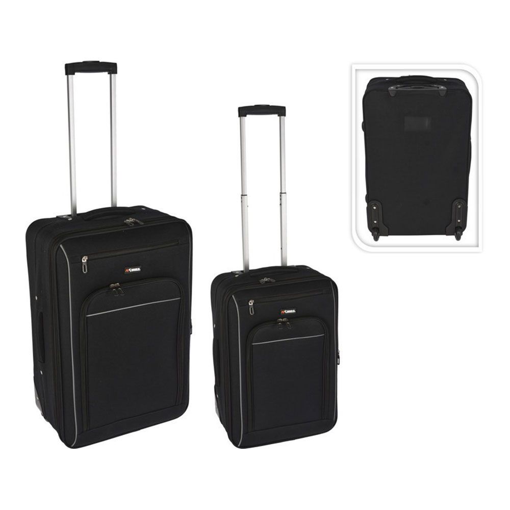 PROWORLD Conjunto de 2 malas de viagem pretas
