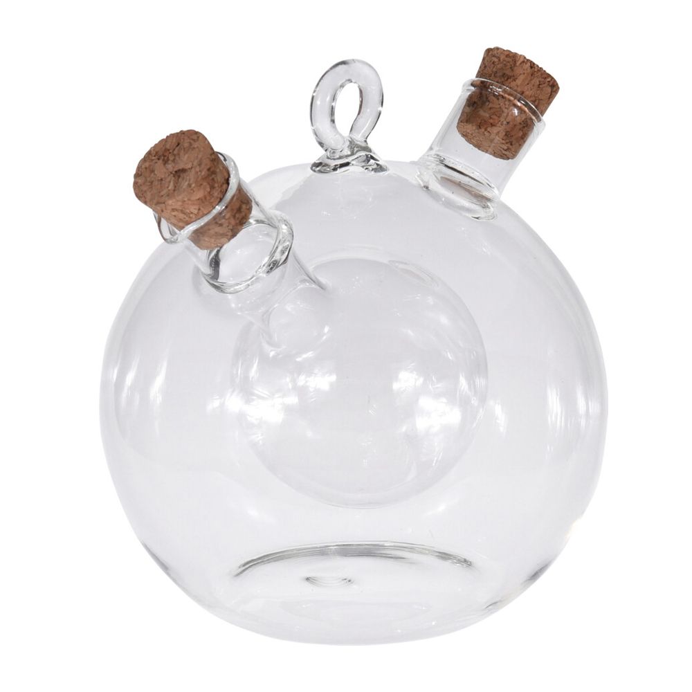 Galheteiro (azeite e vinagre) de vidro 2 em 1 350 ml