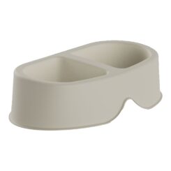 Alimentador duplo com capacidade de 0,5 e 0,5 l, cor cru