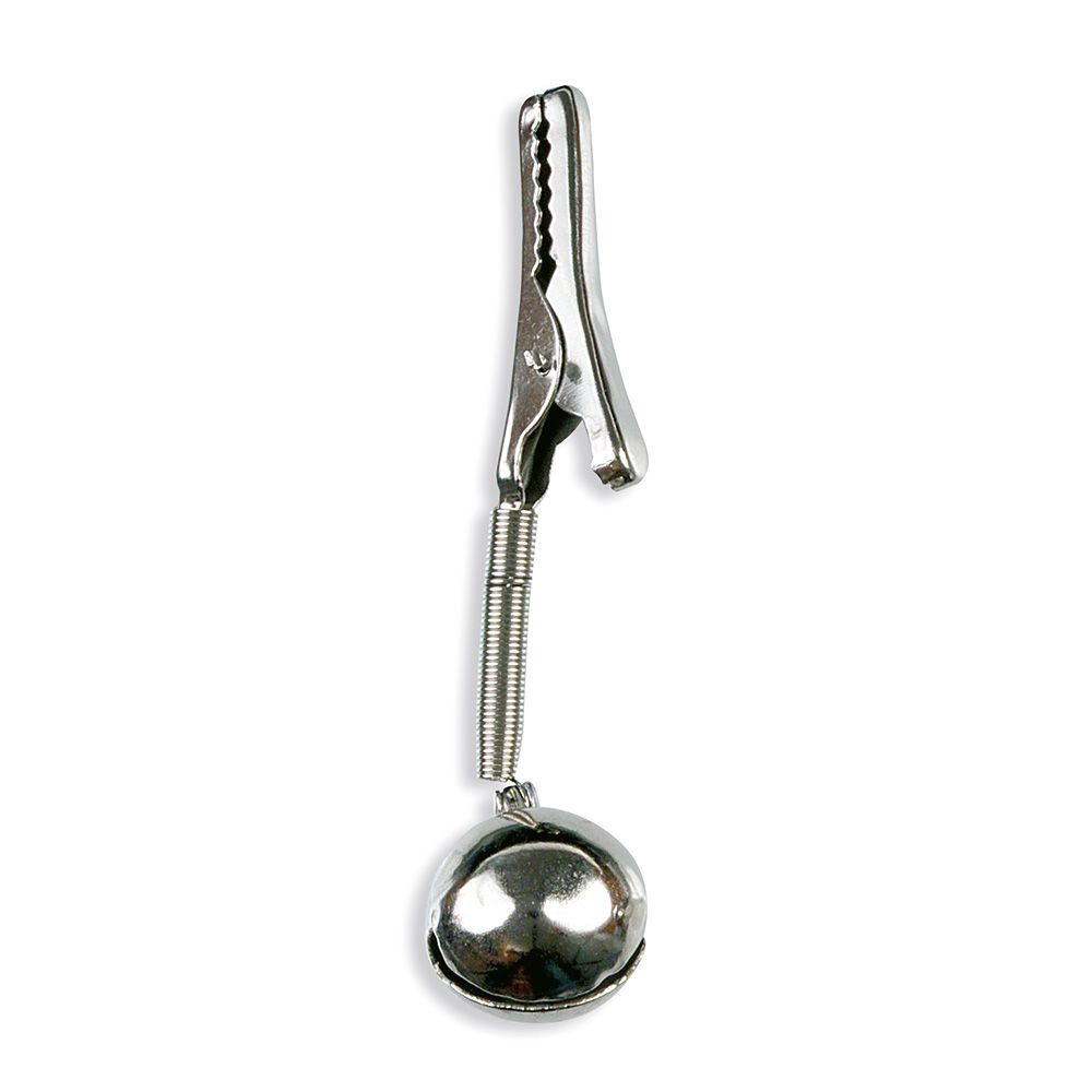 Chocalho aligator em latão niquelado Ø17 mm, 2 un
