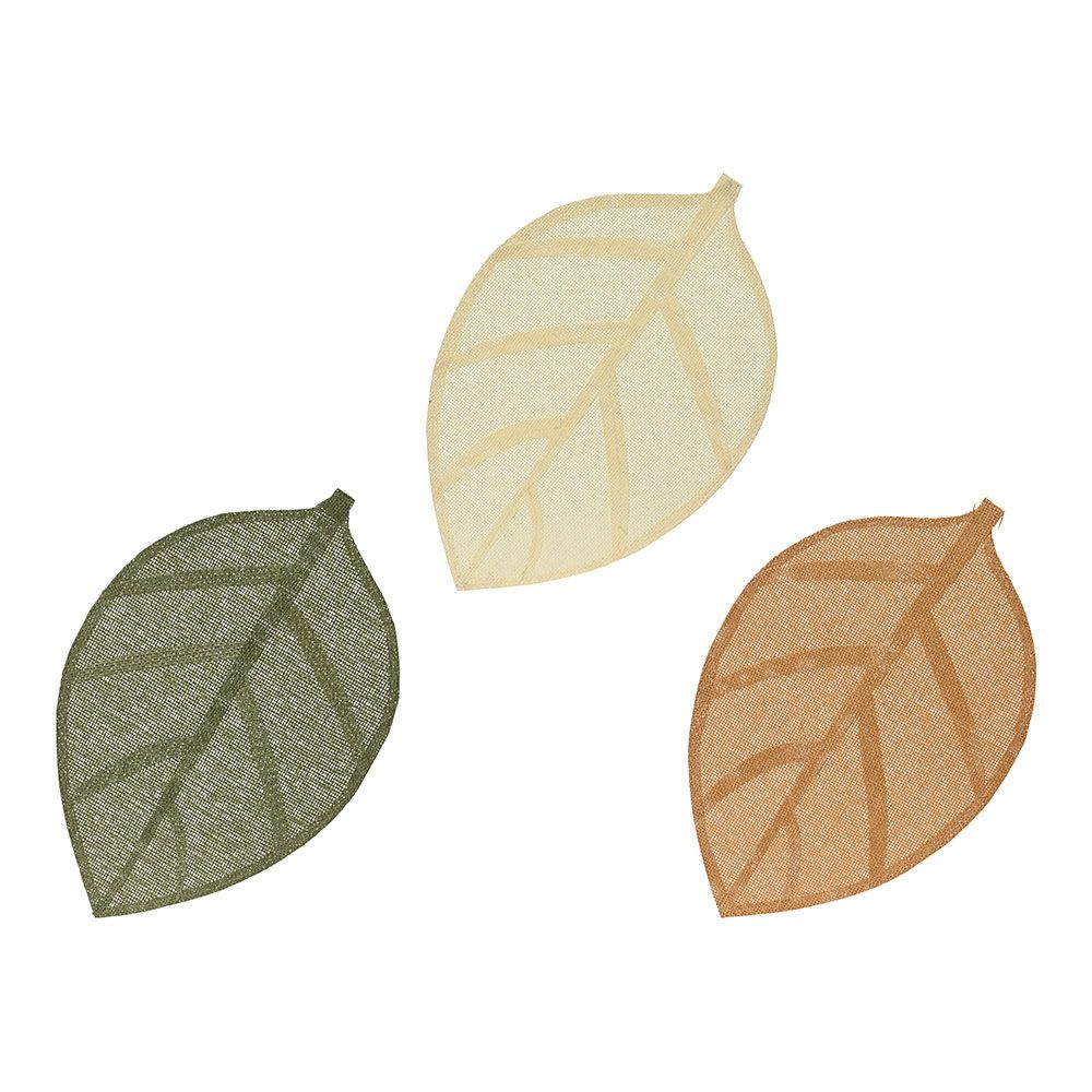 Jogo americano com estampa de folhas, 30 x 46,5 x 0,1 cm, cores sortidas