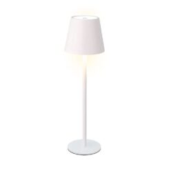 Lâmpada de mesa LED recarregável em branco para USO interior 27 cm