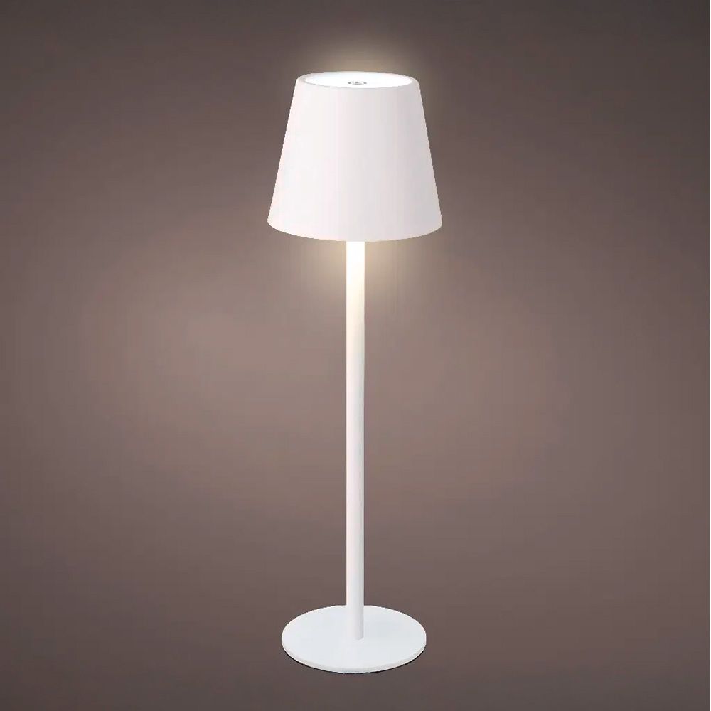 Lâmpada de mesa LED recarregável em branco para USO interior 27 cm - Image 2