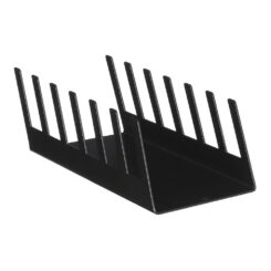 Suporte de placa de metal preto 22 x 7,5 x 10 cm