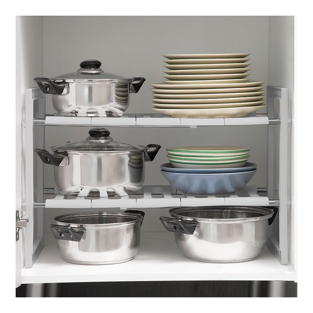 Estante extensível 37,5-66,5cm para debaixo do lava-loiças shibblek 2 prateleiras V0103677 innovagoods - Image 6